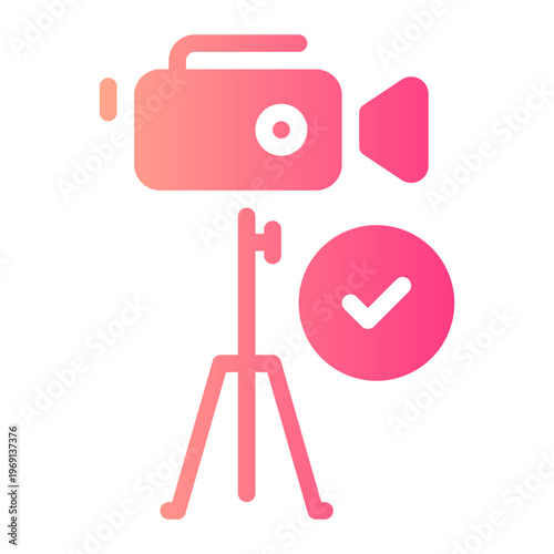 video camera gradient icon