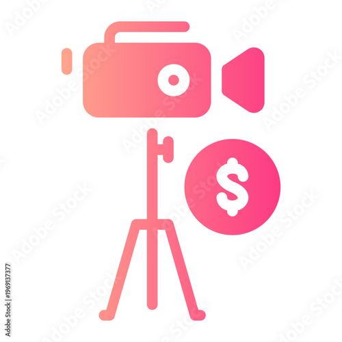 video camera gradient icon