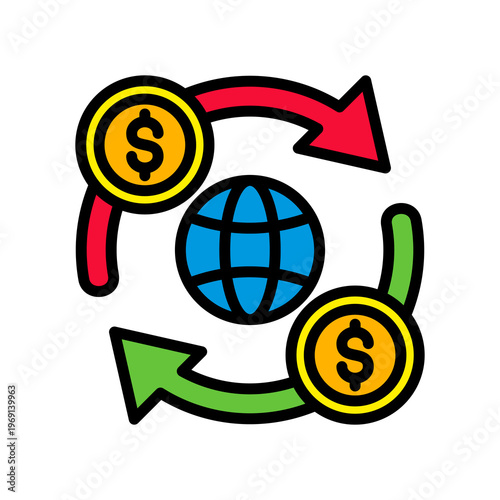 Trade lineal color icon