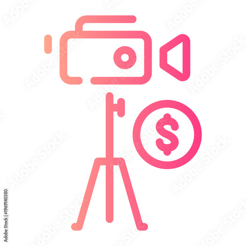 video camera gradient icon