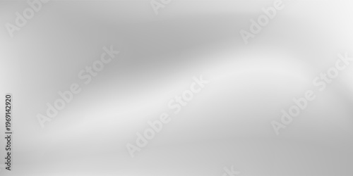 Silver foil background with metal mirror texture. Chrome gradient surface with light gloss simple abstract