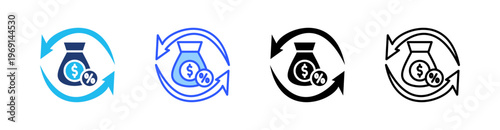 Default Multi Style Icon Set Vector 