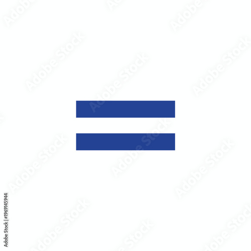 Two horizontal blue bars centered on a white background