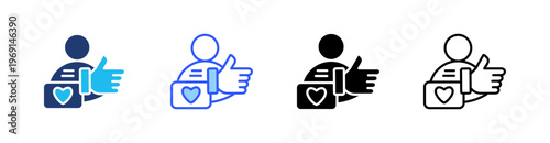 Influence Multi Style Icon Set Vector 