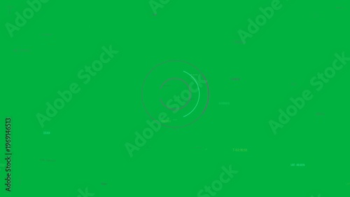 Frame1 starting HUD pulsing transparent canvas cyan arc rotating CW magenta arc shrinking for scan