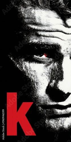 a minimalist poster design of james deans face