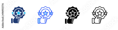 Satisfaction Multi Style Icon Set Vector 