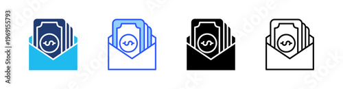 Bribe Multi Style Icon Set Vector 