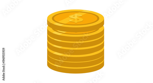 Stack of gold coins money 1.