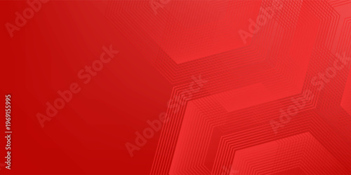 Abstract hexagon rendering of red abstract glass background simple