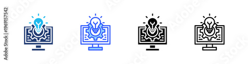 Functional Multi Style Icon Set Vector 