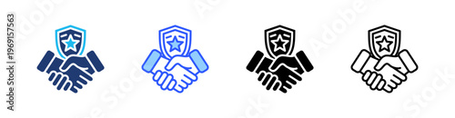 Trust Multi Style Icon Set Vector 