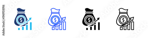 Capitalization Multi Style Icon Set Vector 