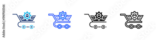 Procurement Multi Style Icon Set Vector 