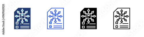 Capacity Planning Multi Style Icon Set Vector 