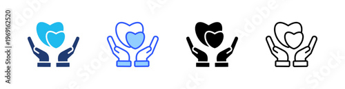 Empathy Multiple Style Icon Set Collection Pack Web Banner Vector 