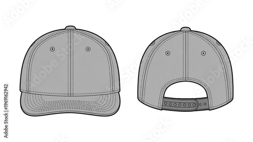 Two stylized gray animal ears with inner details and a curved outline design