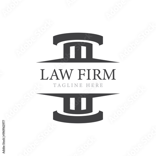 law firm logo icon, court house logo icon
