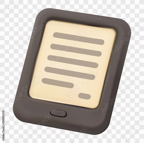 Books Vector Icon Set | 3D icon set | an e-book reader tablet