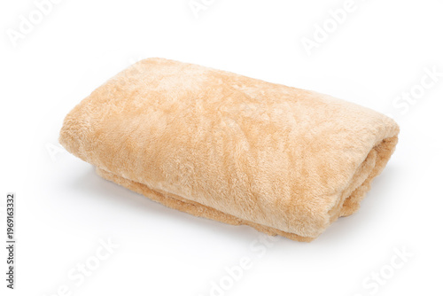 Photos A Pack of Coral Fleece Blanket on White Background