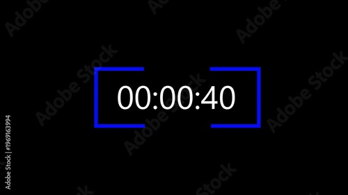 45 second countdown clock with animated 