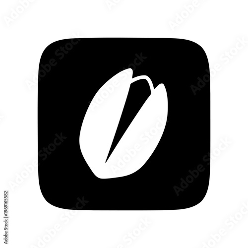 ピスタチオ　モノクロアイコン