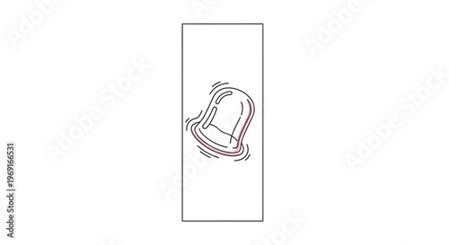 Stylized vector graphic illustrating a cupping therapy tool for traditional wellness practices