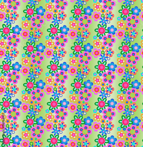 seamless floral pattern with wildfloewrs and leaves for fabric and wallpaper

