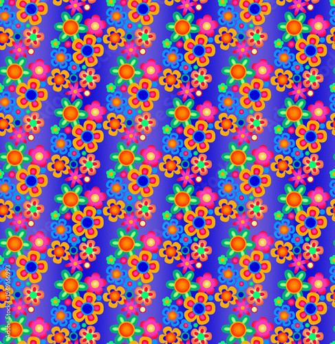seamless floral pattern with wildfloewrs and leaves for fabric and wallpaper


