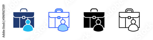 Employment Multiple Style Icon Set Collection Pack Web Banner Vector 