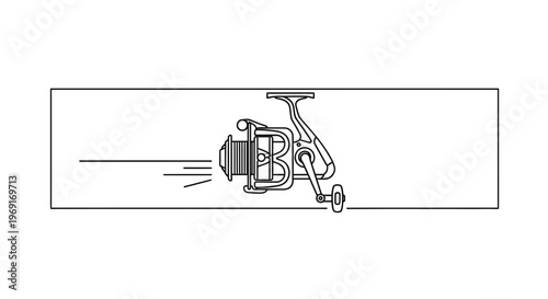dynamic vector artwork of an essential fishing reel capturing the essence of aquatic pursuit