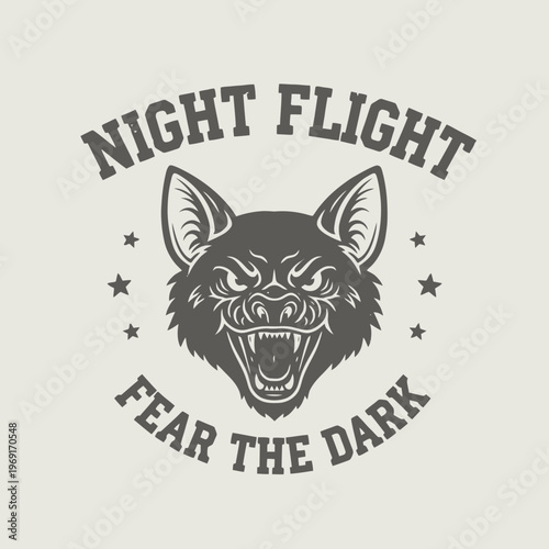 Wolf head with sharp teeth.