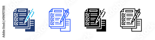 Planning Multiple Style Icon Set Collection Pack Web Banner Vector 