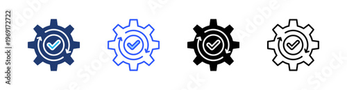 Automation Multiple Style Icon Set Collection Pack Web Banner Vector 