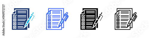 Testing Multiple Style Icon Set Collection Pack Web Banner Vector 