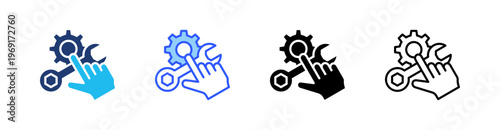 Build Multiple Style Icon Set Collection Pack Web Banner Vector 