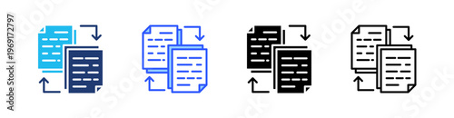 Versioning Multiple Style Icon Set Collection Pack Web Banner Vector 