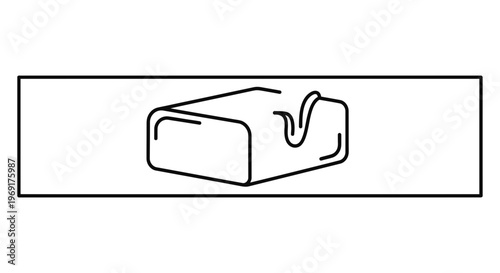 Simple black outline icon of a manual kitchen knife sharpener tool for blade maintenance