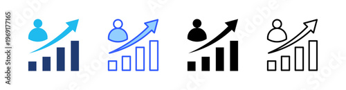 Advancement Multiple Style Icon Set Collection Pack Web Banner Vector 