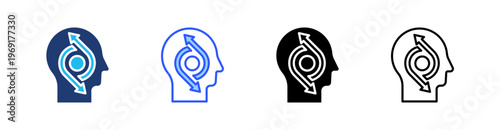 Agile Mindset Multiple Style Icon Set Collection Pack Web Banner Vector 