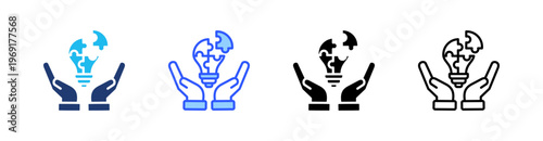 Ideation Multiple Style Icon Set Collection Pack Web Banner Vector 