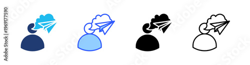 Imagination Multiple Style Icon Set Collection Pack Web Banner Vector 