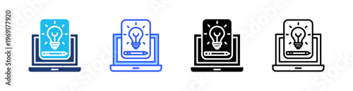 Conceptualization Multiple Style Icon Set Collection Pack Web Banner Vector 