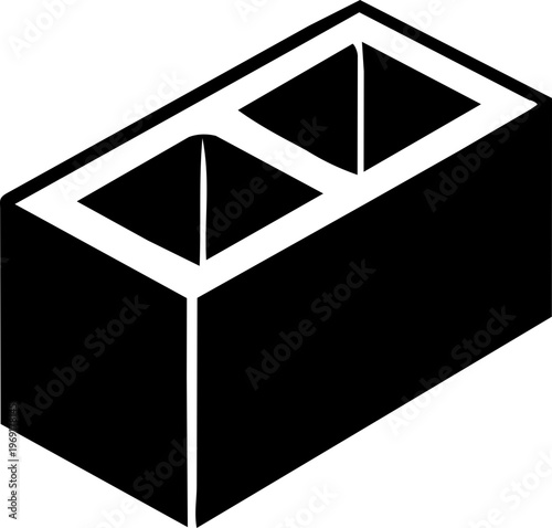 Cinder Block Silhouette Icon