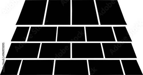 Roof Shingles Silhouette Icon