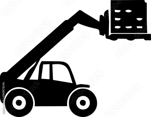 Telehandler Load Silhouette Icon
