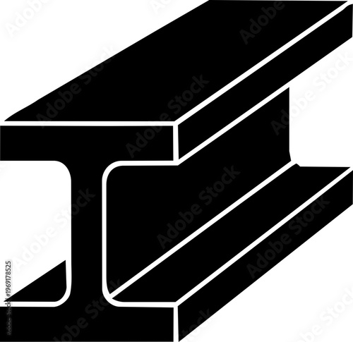 Steel Beam Silhouette Icon