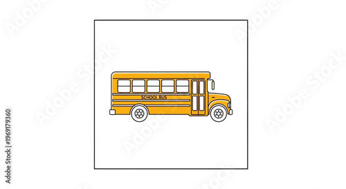Bright yellow school bus ready for daily student transport to educational institutions