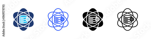 Data Science Multiple Style Icon Set Collection Pack Web Banner Vector 