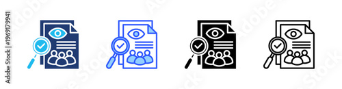 Supervised Multiple Style Icon Set Collection Pack Web Banner Vector 